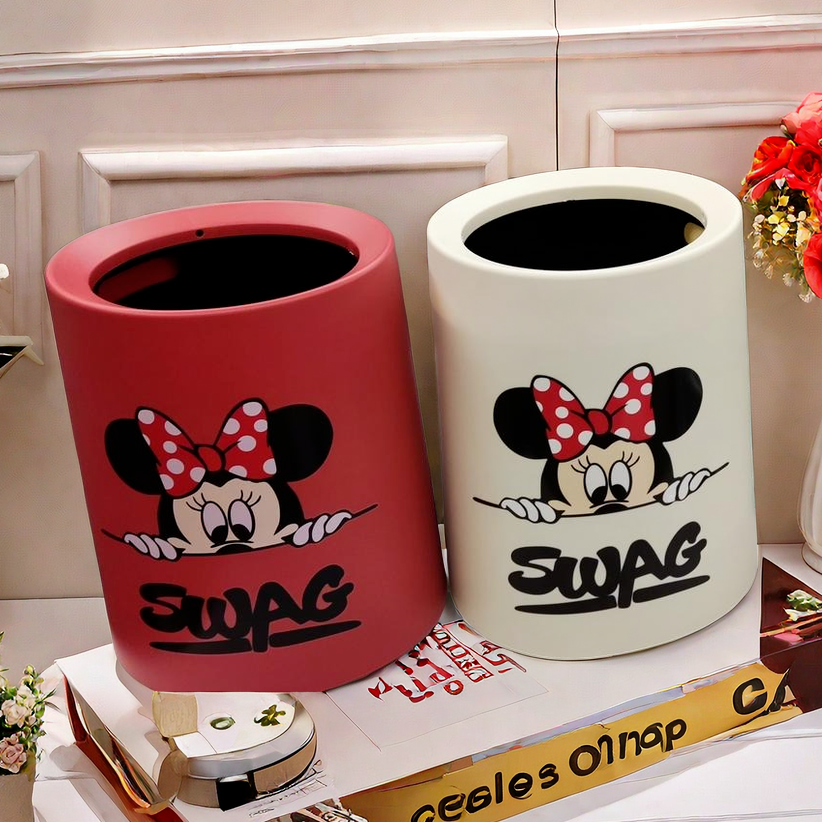 创意卡通垃圾桶家用客厅卧室现代简约网红卫生间厕所卧室厨房纸篓