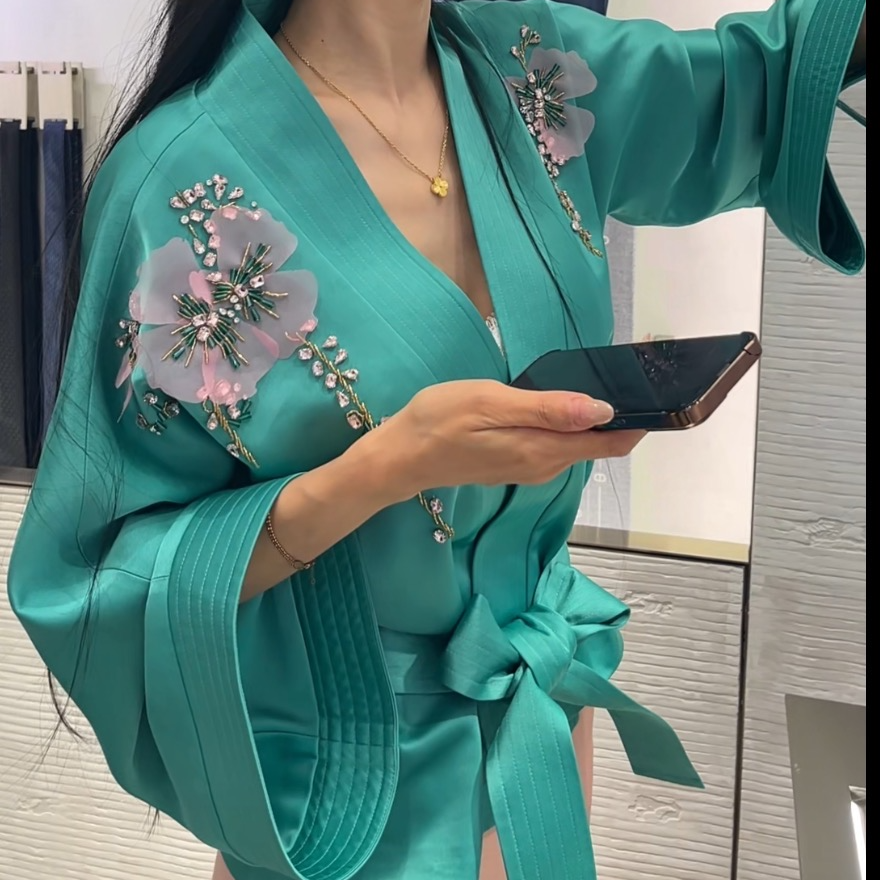 魏元高定/外套轻奢中式重工法绣设计师上衣短外套-1038