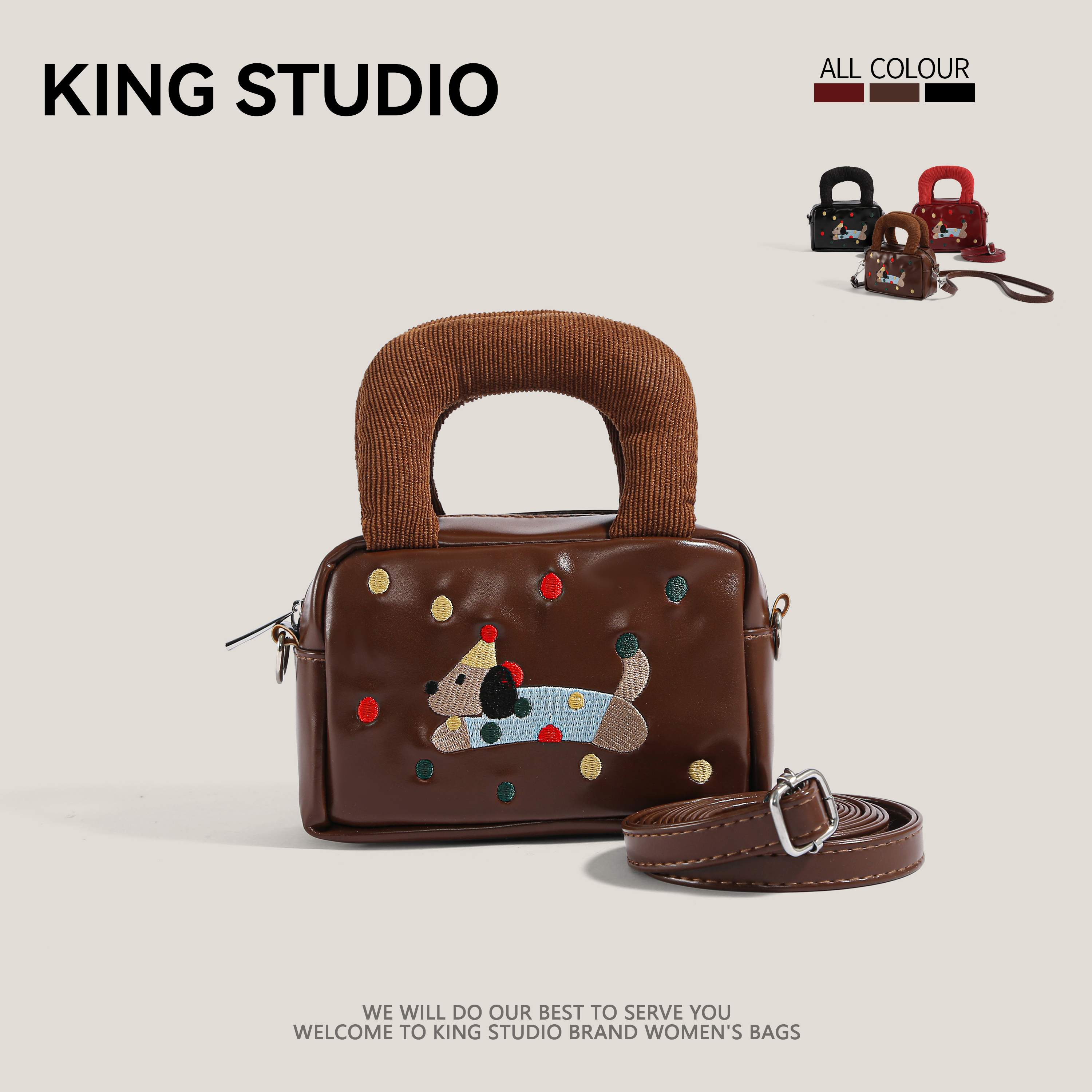 网红腊肠狗包包女2025新款潮小众设计手提小包百搭单肩斜挎小方包