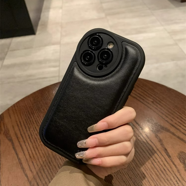 个性椭圆镜头气垫防摔适用iPhone16pro手机壳软糯15pro情侣14网红