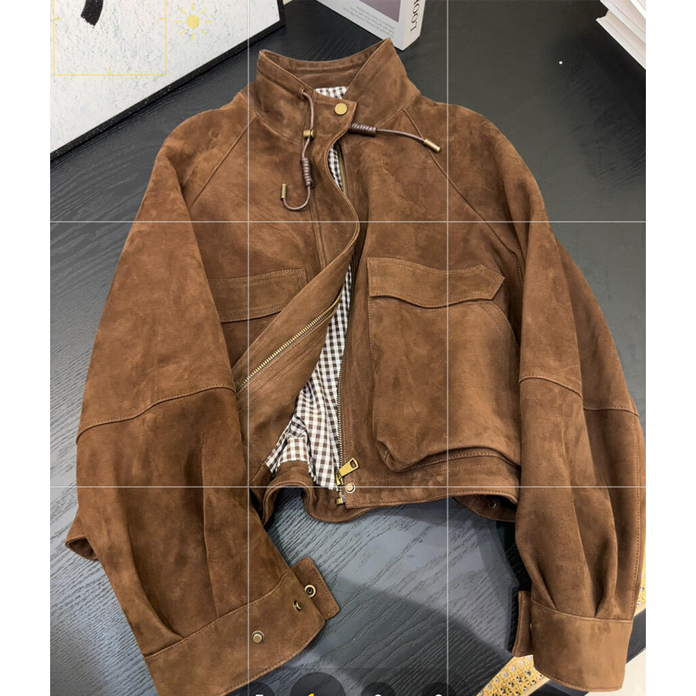 麂皮绒外套女2025秋新款早秋冷淡系独特超好看的穿搭夹克韩系薄款