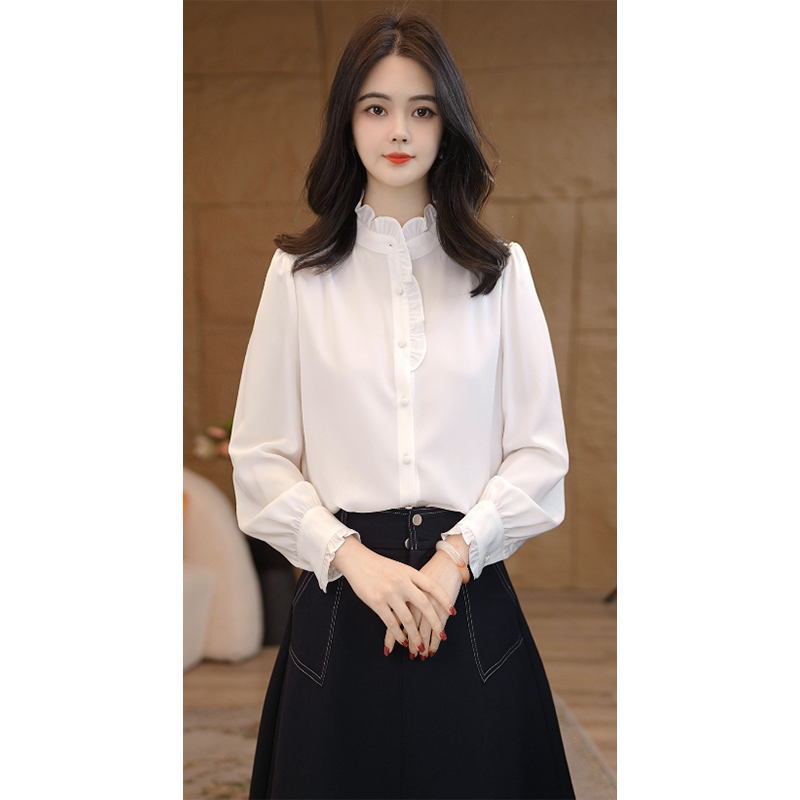 【小陈甄选】流光风法式多色长袖上衣女2025春季新款衬衫8493361