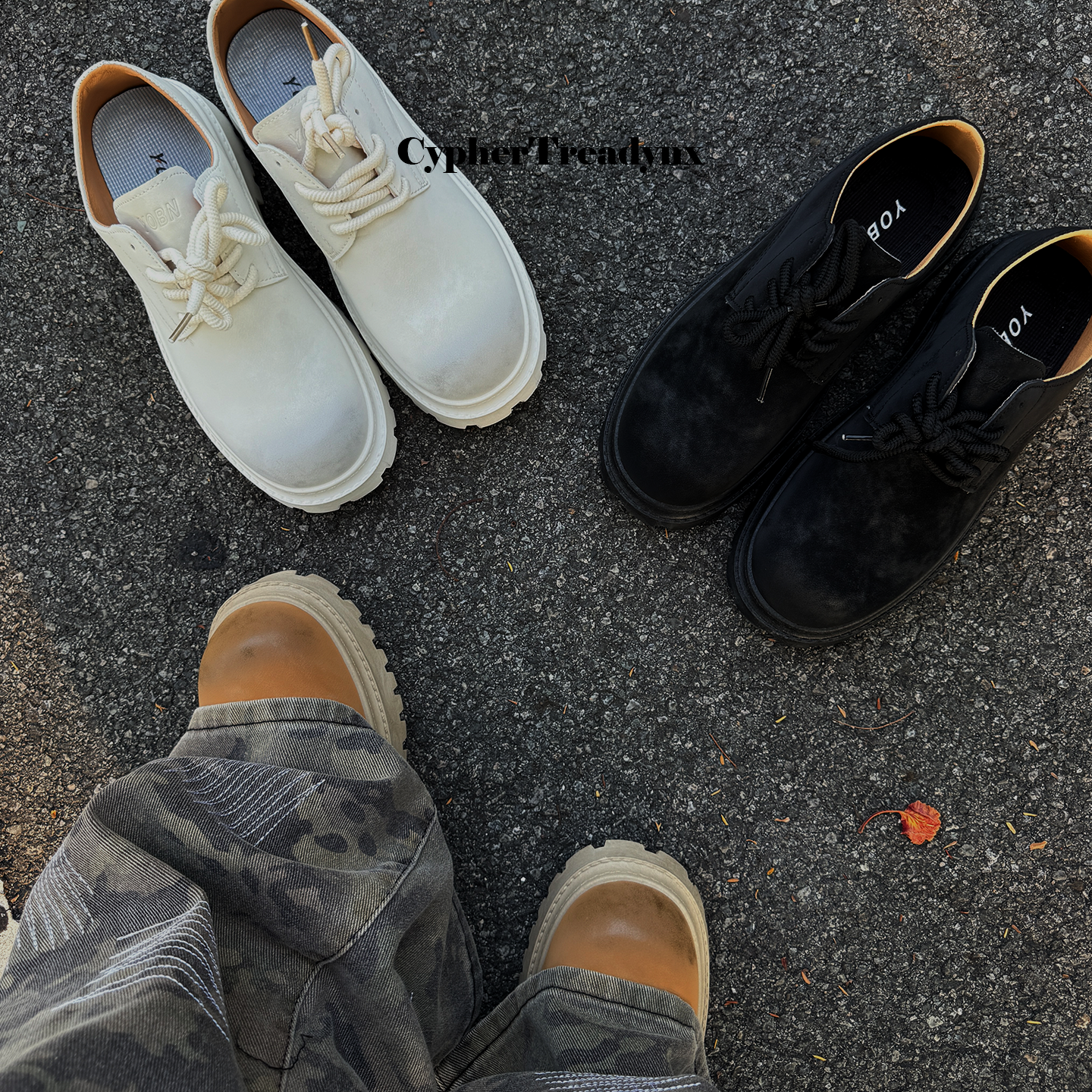 CTD新款休闲美式德比鞋擦色休闲皮鞋厚底增高小众复古百搭顶男秋