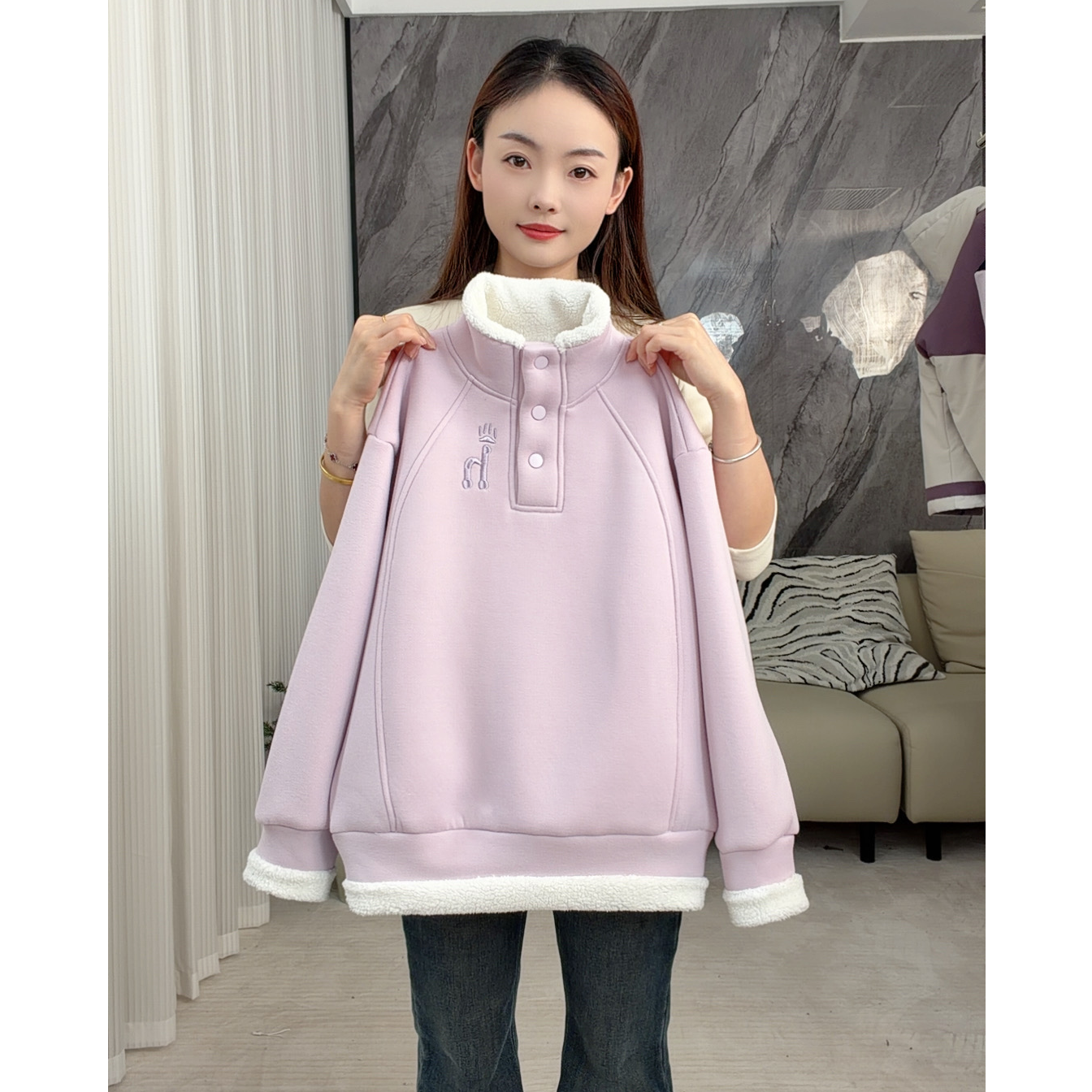 【恬颖KIDS】女童卫衣冬装2025新款洋气儿童加绒加厚冬季保暖衣服