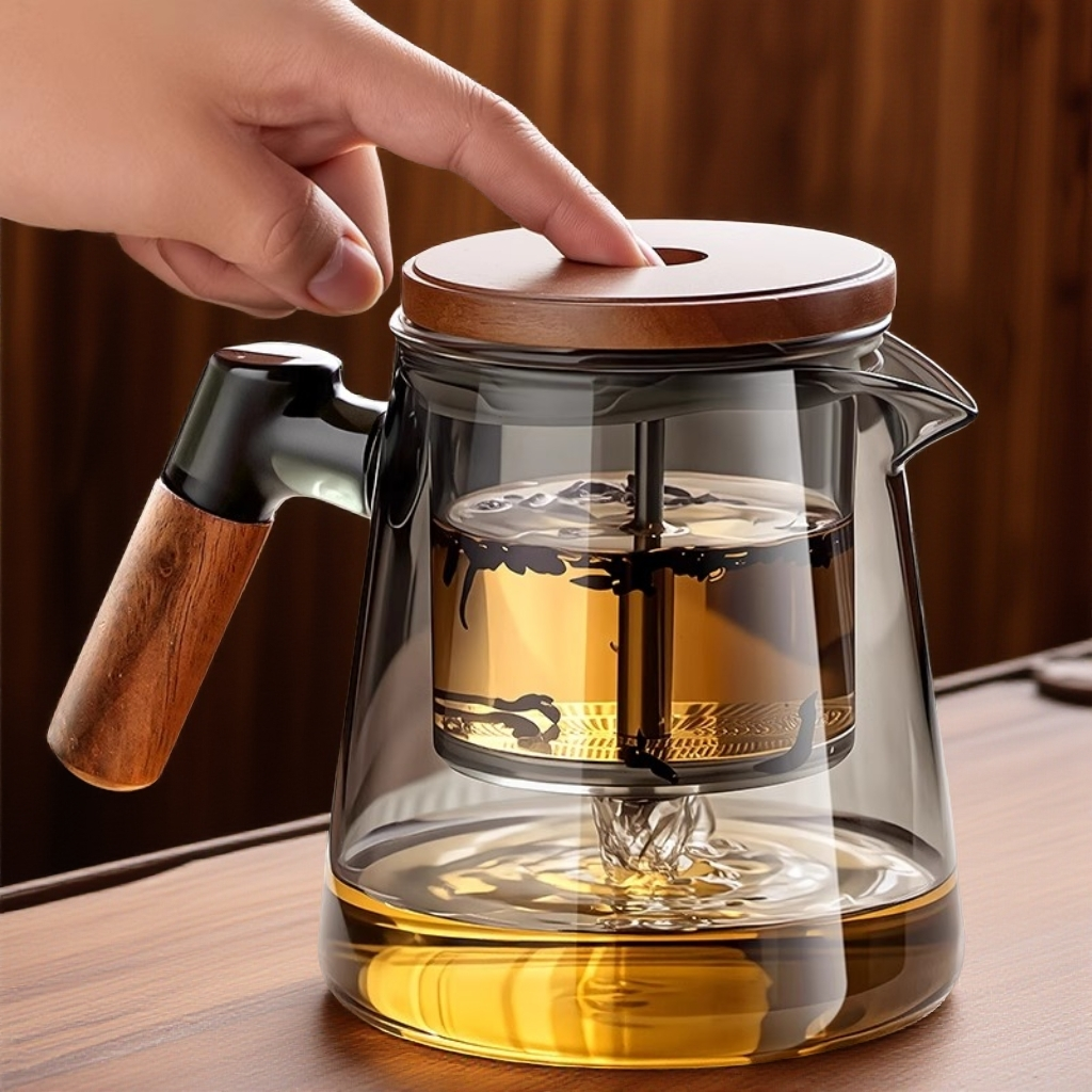 一键茶水分离泡茶壶家用耐热玻璃内胆飘逸杯功夫茶具泡茶杯新款