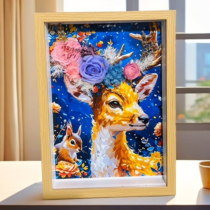 毕业季手工礼物永生花干花相框成品创意摆件18岁成人礼送老师礼物