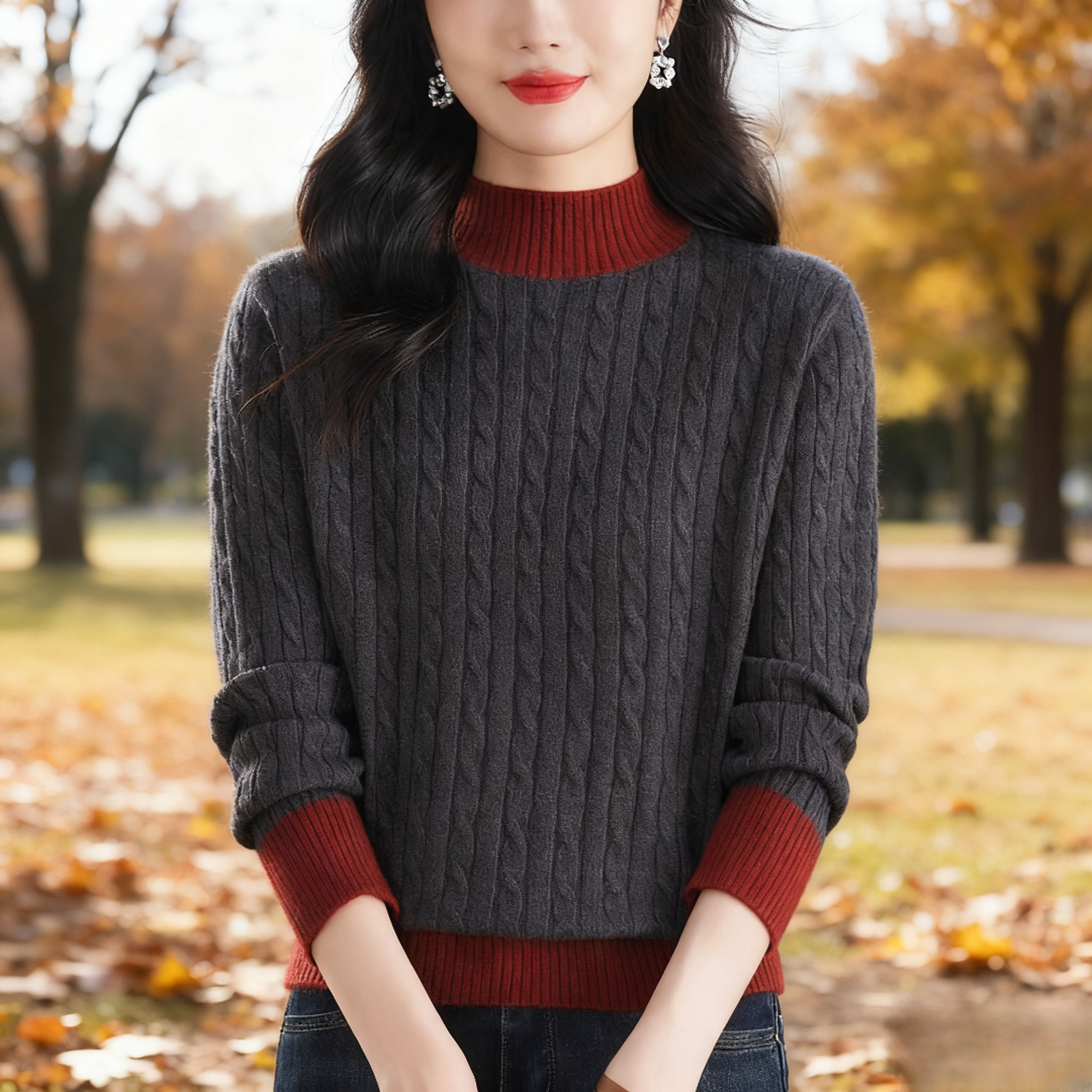 爆款重磅2025秋冬款羊毛衫妈妈打底本命年毛衣女短款小个子加厚