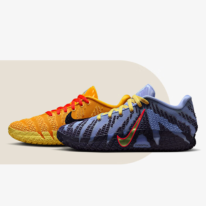 耐克NIKE男鞋JA 3莫兰特3代实战篮球鞋缓震运动鞋蓝黄HF2794-700