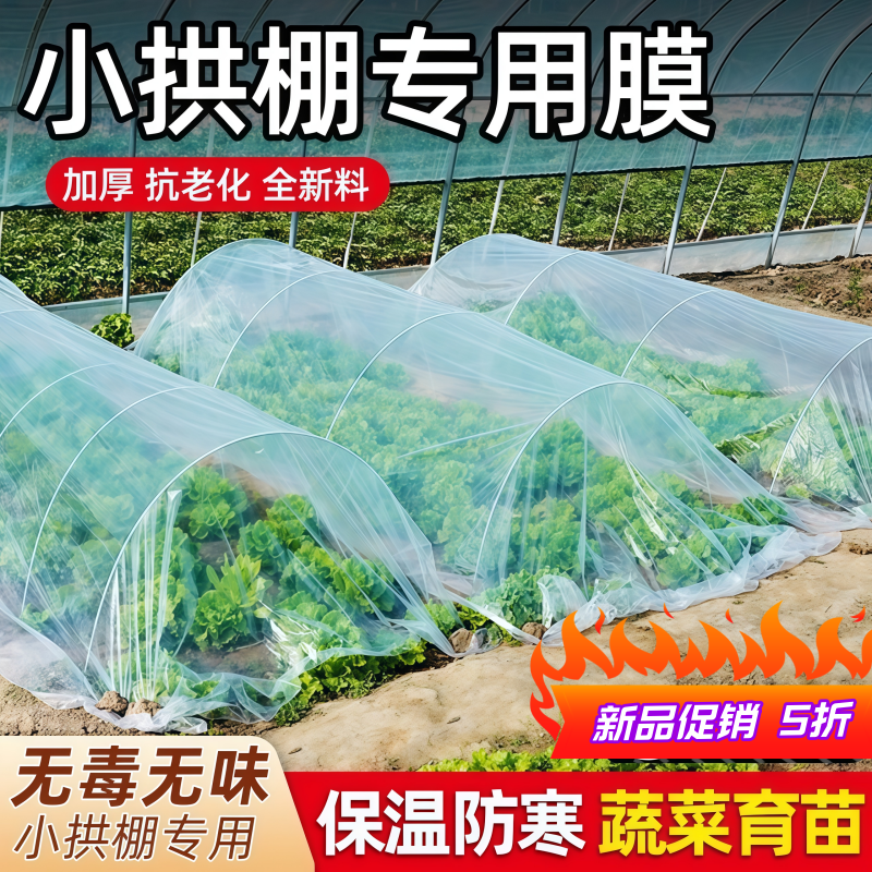 农用小拱棚膜防寒保温种菜育苗专用膜透明塑料薄膜菜地专用拱棚膜