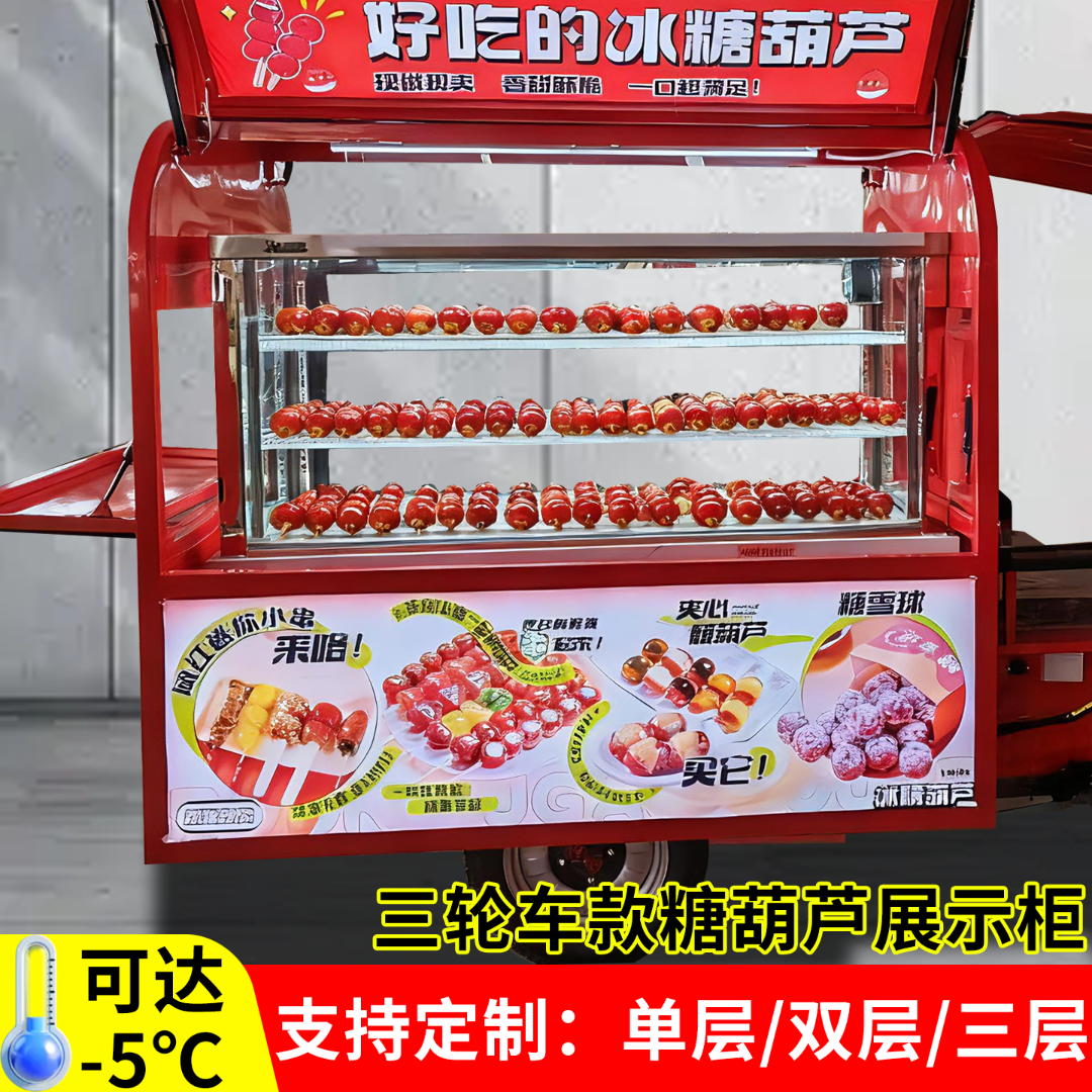 车载风冷无霜冰糖葫芦摆摊专用冷藏保鲜展示柜低温零下商用冷藏柜