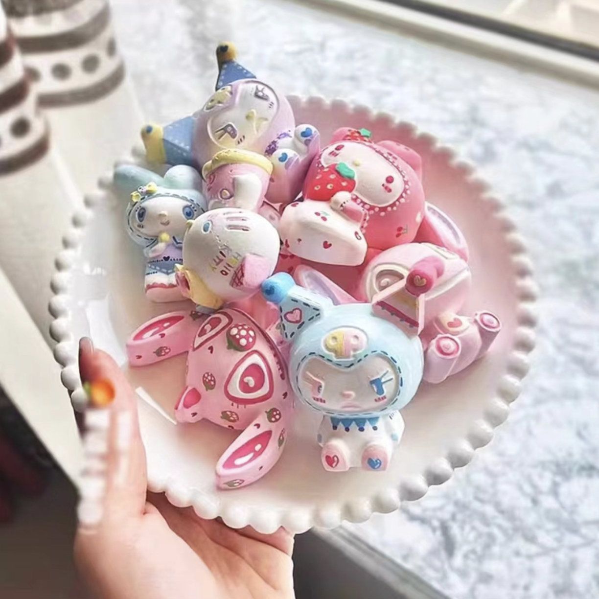 X网红小石膏娃娃彩绘迷你亲子玩具涂鸦库纯手工创作小朋友混色