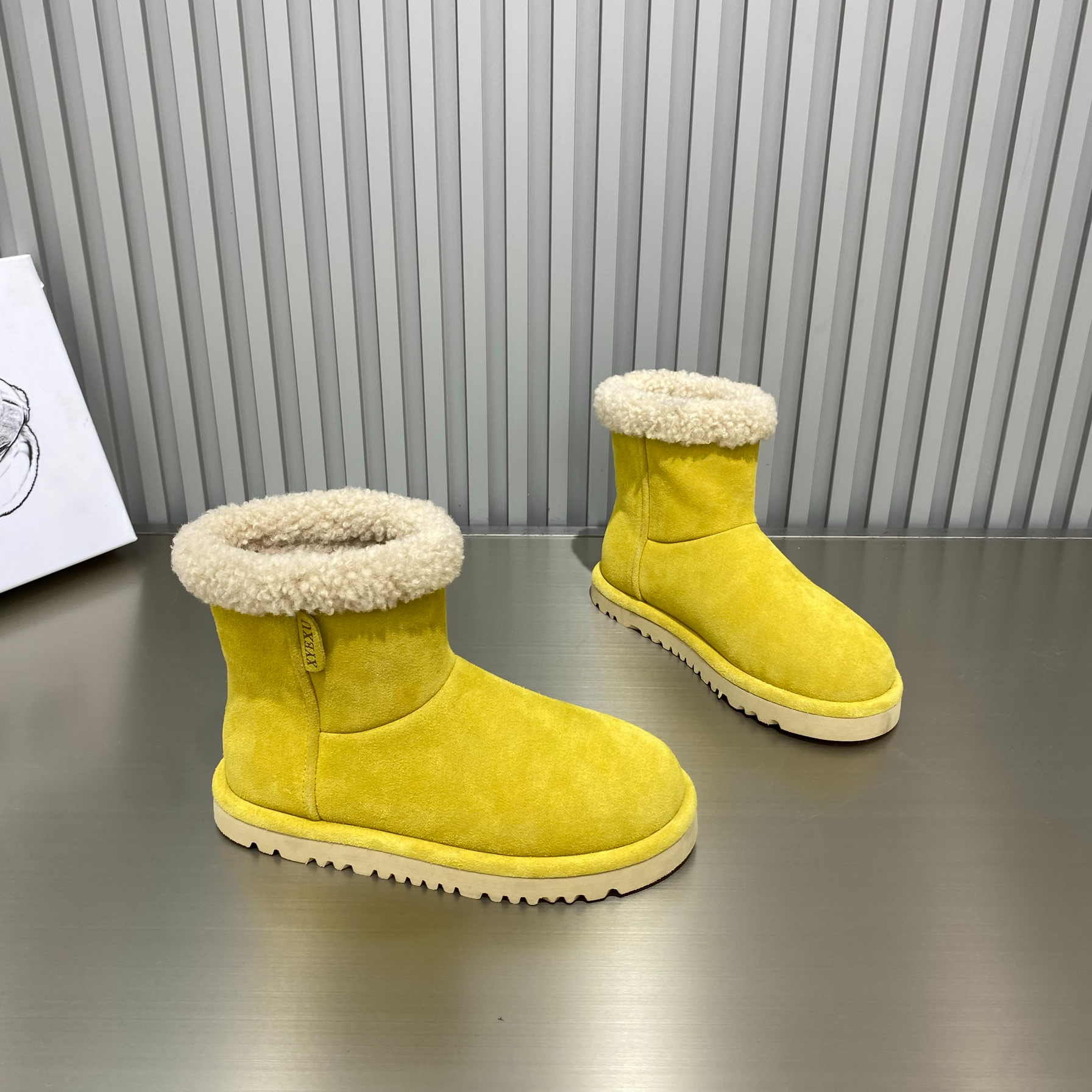 韩系毛口糖果色雪地靴女2025冬季大棉保暖舒适轻便百搭休闲棉鞋潮