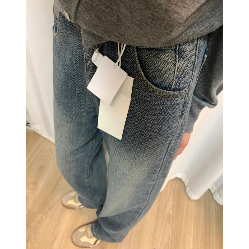 180高个子175加长星空纹阔腿牛仔裤女秋冬加绒宽松显瘦直筒拖地裤