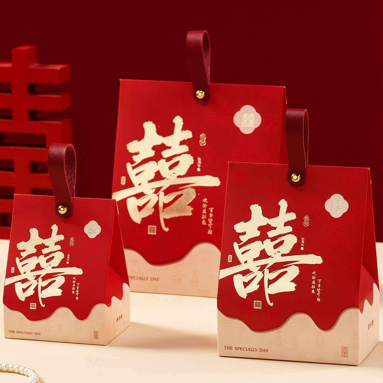 文仙亦言结婚喜糖盒袋子2025新款婚礼伴手礼盒订婚糖果包装盒纸盒