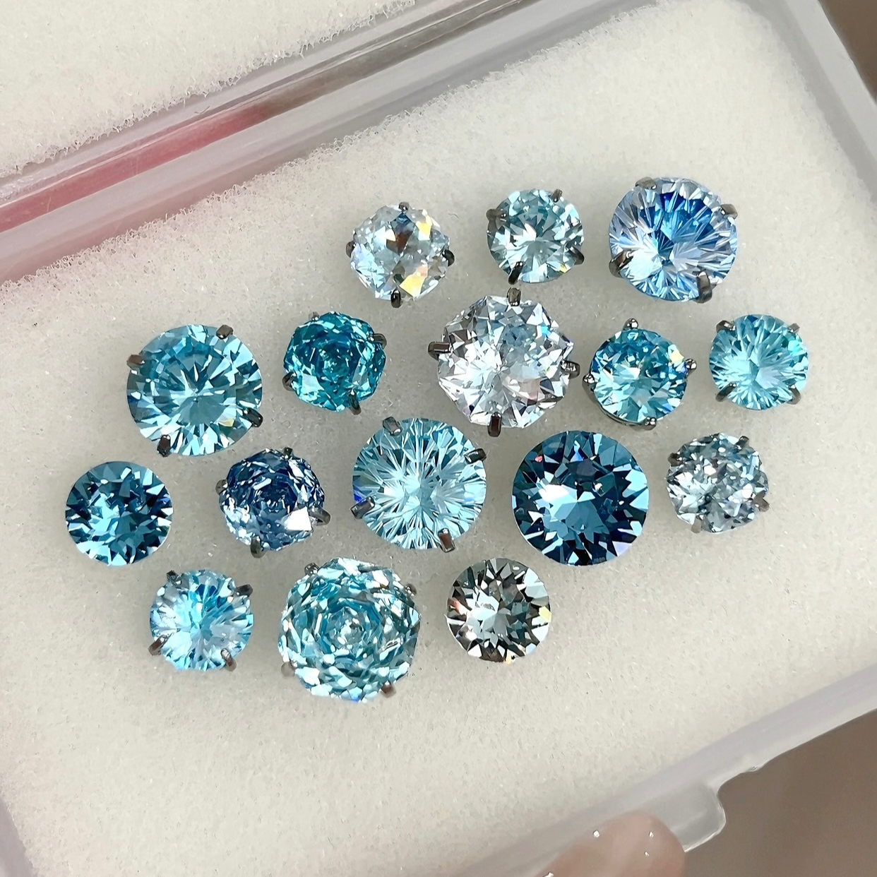 钛钢耳饰 蓝色星河RINGRING商店蓝色系耳骨钉钛钢养耳耳钉