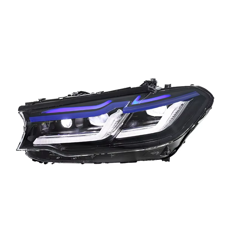 1对18-20款宝马5系G30大灯总成改装雷霆款蓝眉LED透镜