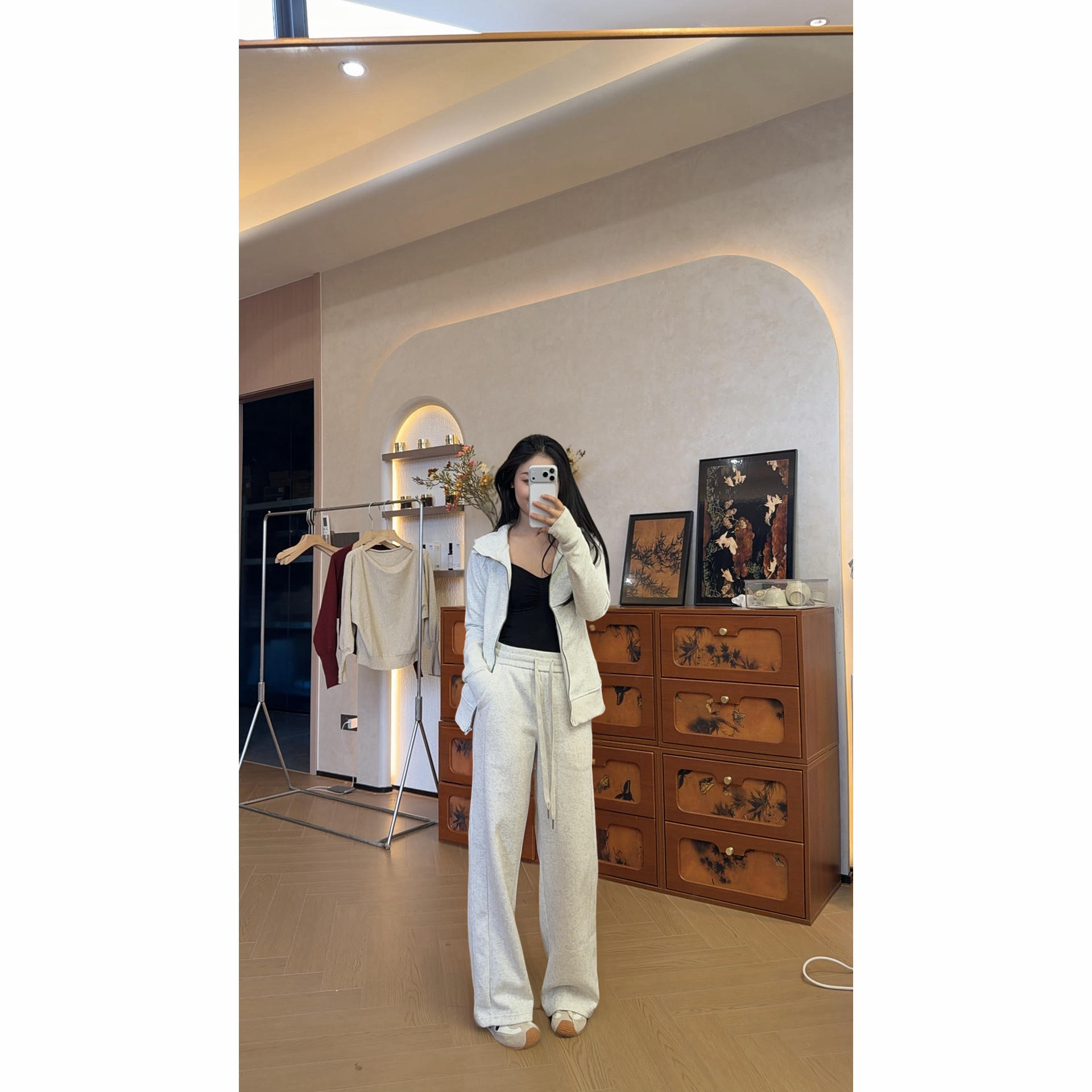 【圆仔专属 】2025秋冬新款修身卫衣外套+卫裤运动休闲套装三季可穿