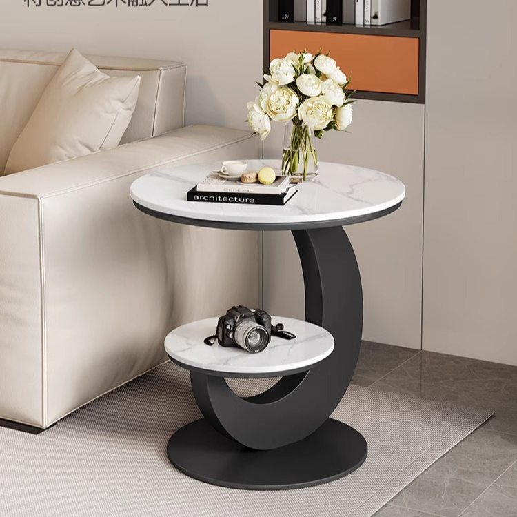 轻奢边几客厅沙发边桌阳台小圆桌高级感创意小桌子简易家用小茶几