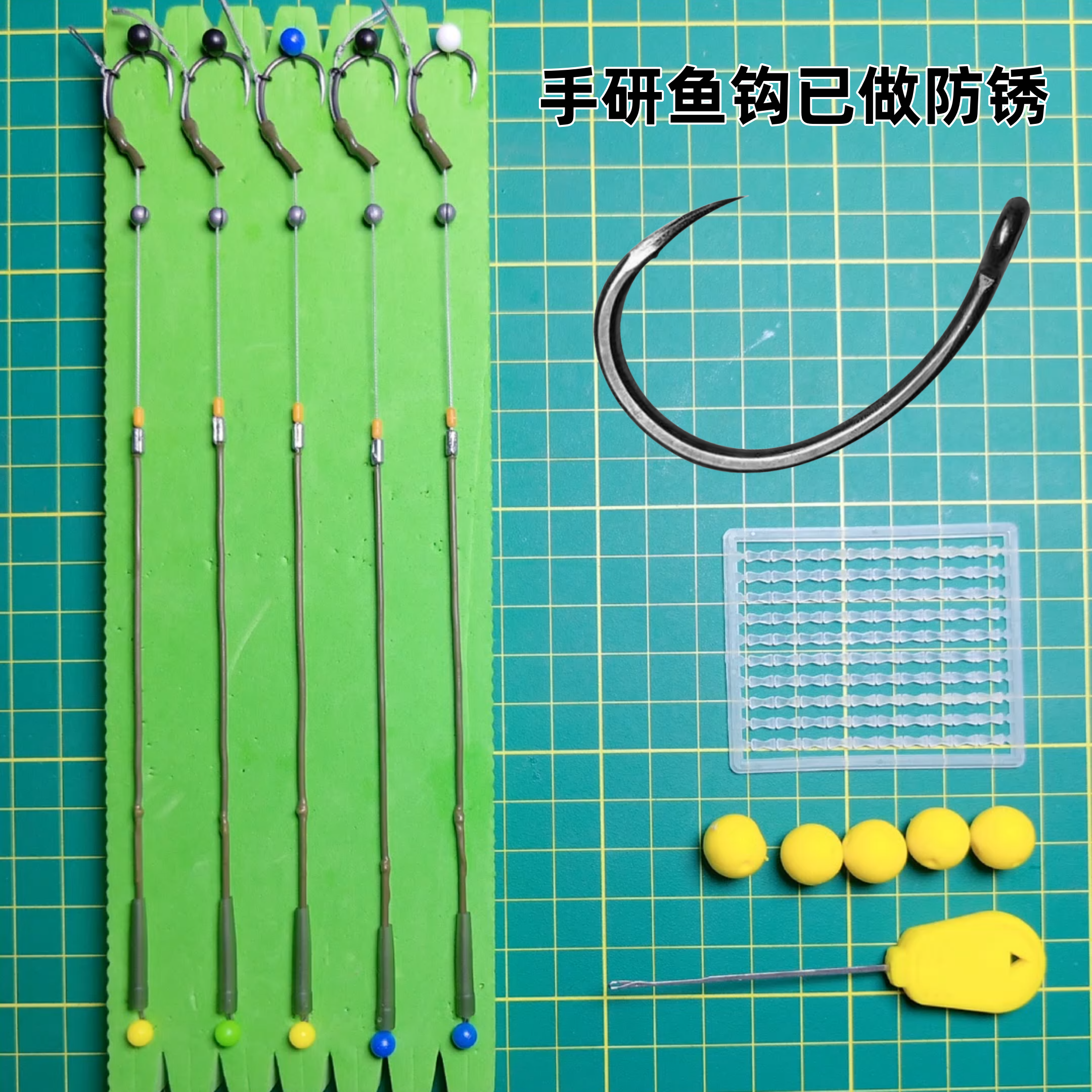 手研驼背钩成品子线反底珠珠钓弹出平衡丸饵浮球仿真玉米手海通用