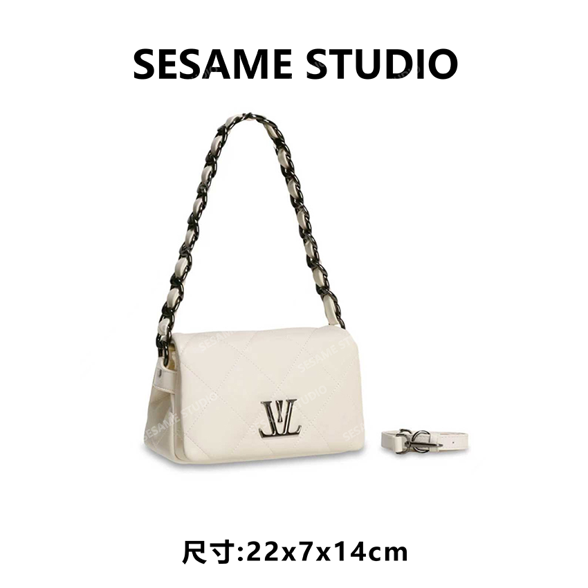 【芝麻集】GQ-88754-米白百搭时尚腋下单肩斜跨女包