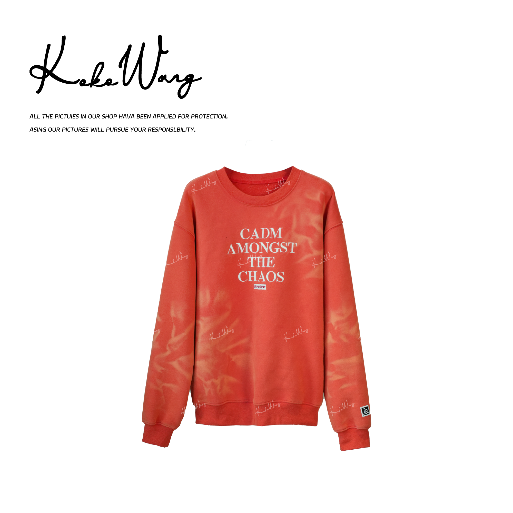 KOKO WANG【橘光】秋冬设计感字母休闲宽松显瘦长袖上衣N1535J05T41