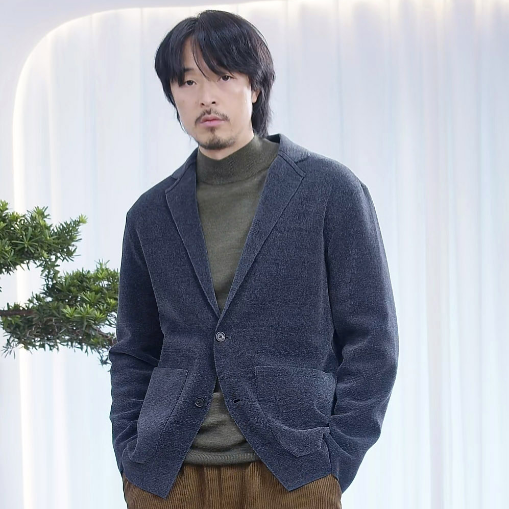 北纬三十度男士秋冬琥珀流光雪尼尔绵羊毛简约复古优雅针织便西