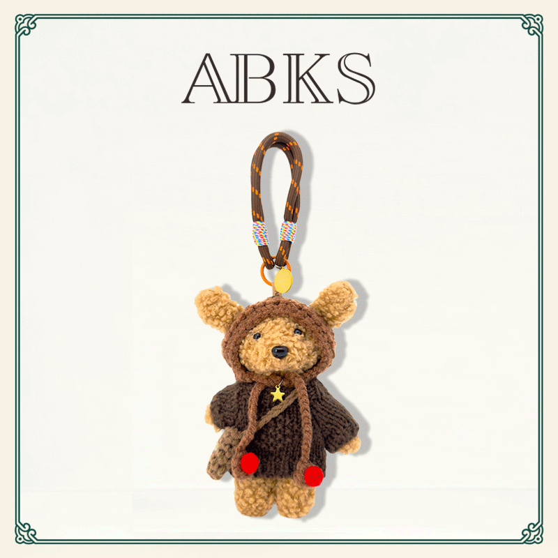 ABKS原创手工包包挂件公仔高级小众奢侈品毛绒娃娃小玩偶挂件0003