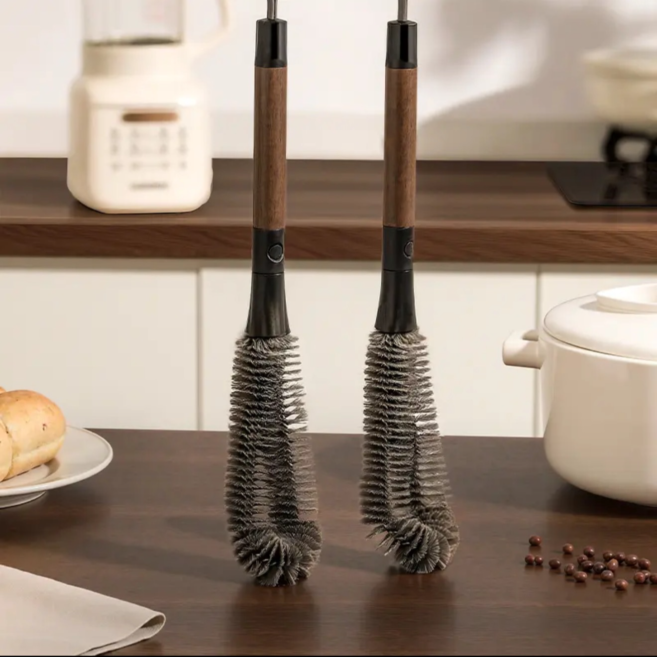 【6. 9/2件套】不锈钢杯刷多功能二合一杯刷家用可壁挂清洁杯刷