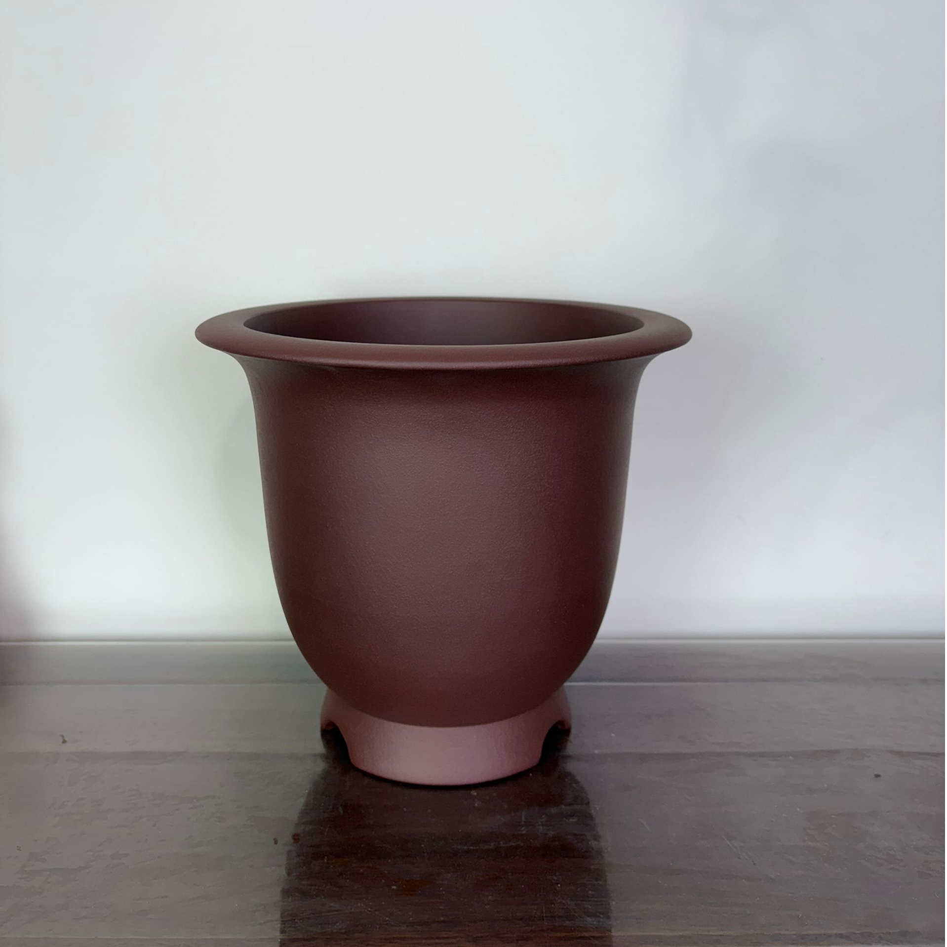 宜兴林家紫砂蕙兰建兰君子兰花专用花盆{新款金钟高足款}