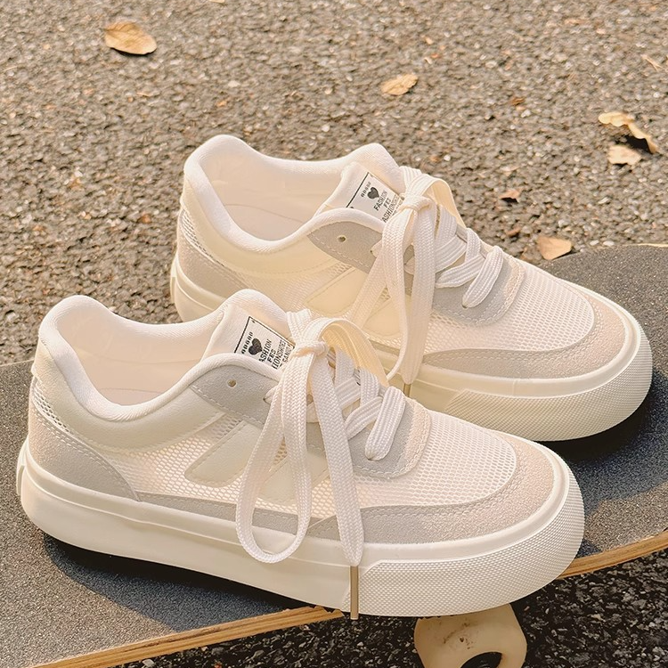 Moleubak夏季透气不闷脚女鞋网面网鞋配裙子鞋子百搭休闲板鞋女