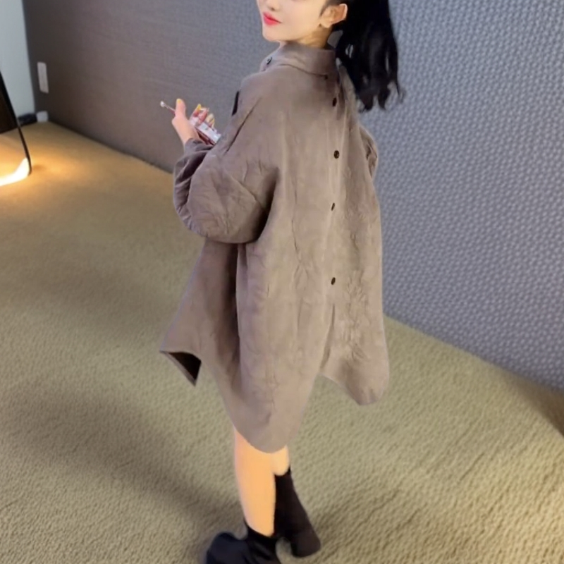 初秋季气质减龄百搭欧若风不规则衬衫女韩版感慵懒风宽松显瘦上衣