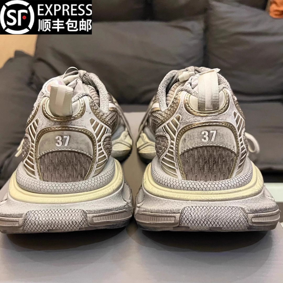 正品高端做旧3xl九代老爹鞋2025新款男鞋情侣运动休闲厚底鞋女潮