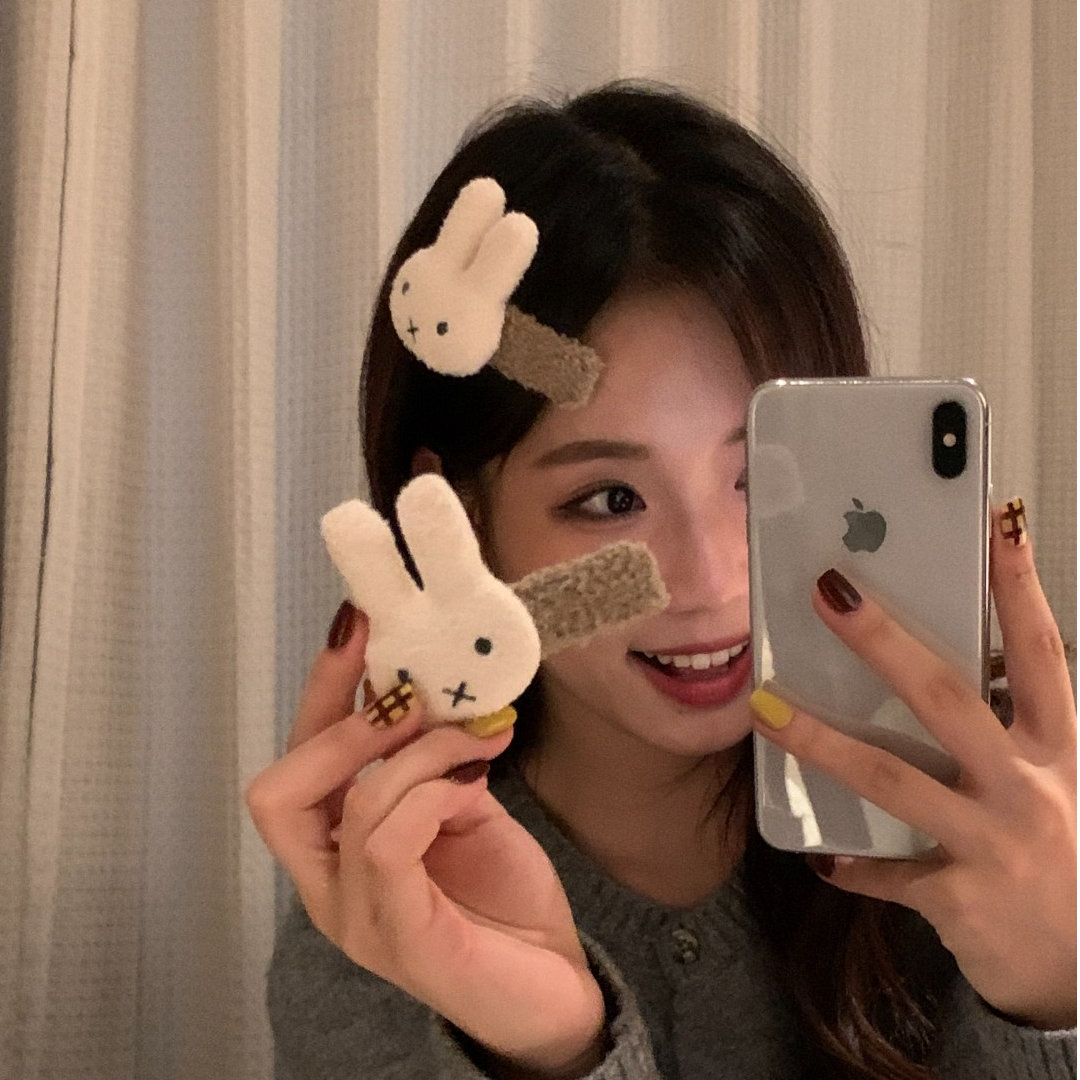 元气满满米菲兔少女心刘海发夹简约可爱边夹卡通风网红发夹甜美