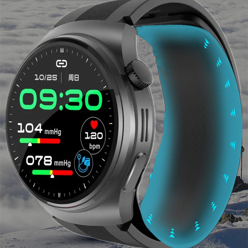 语音播报气泵气囊加压测血压心电图血糖尿酸血脂运动智能通话手表