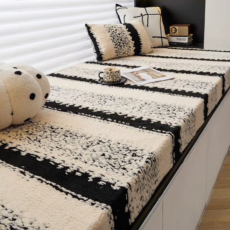 毛绒飘窗垫窗台垫轻奢高级感阳台坐垫2025冬季新款榻榻米垫子定做