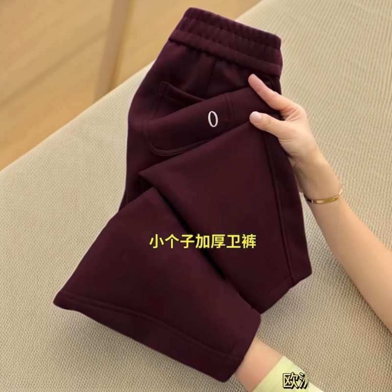 小个子高腰加厚休闲裤百搭遮肉哈伦萝卜裤秋冬卫裤显瘦女休闲裤