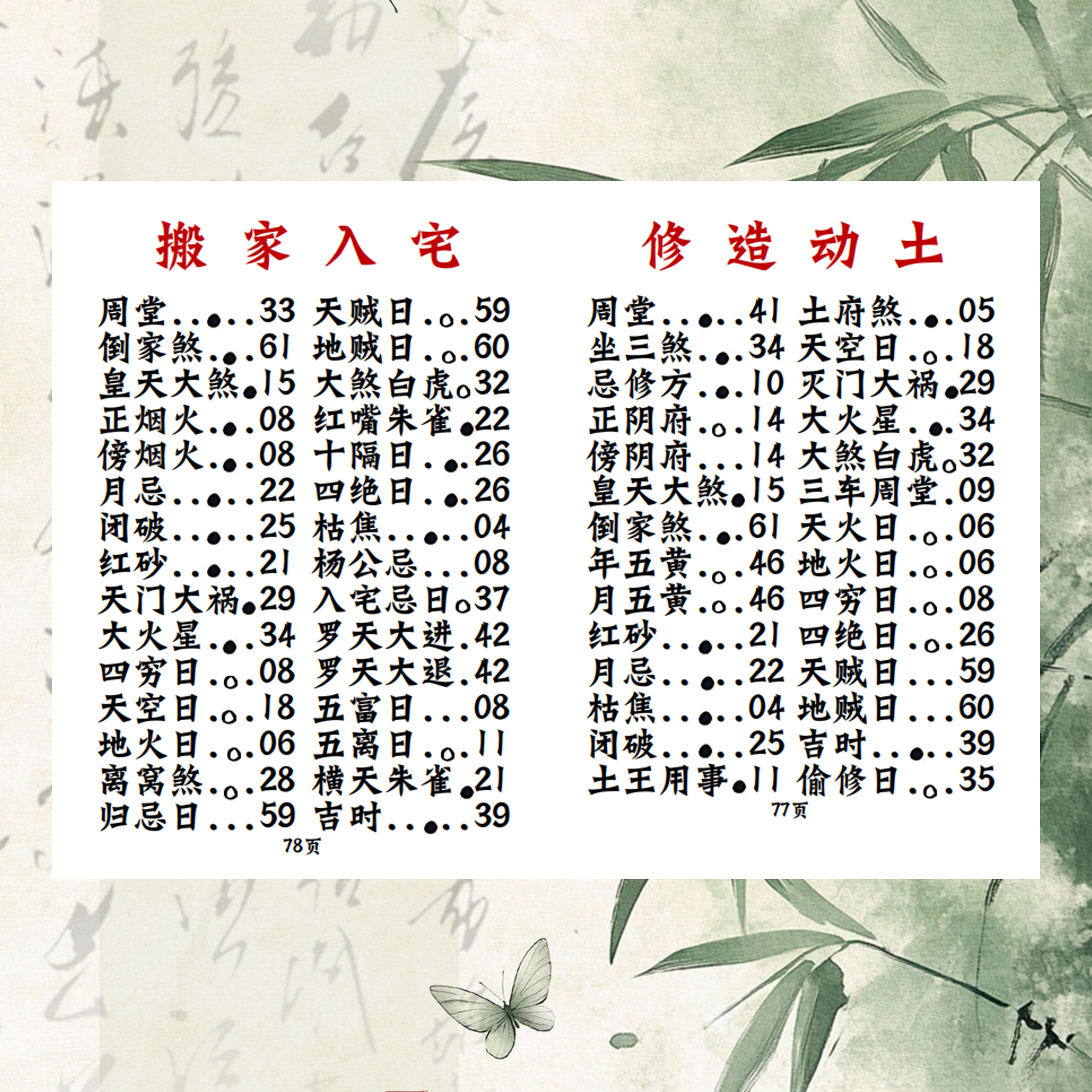 彩色版高级择日 择日择吉必备书籍  民间珍藏古籍