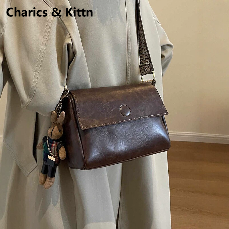 Charics&Kittn包包女款斜挎包真皮女式2025新款单肩包通勤包女士