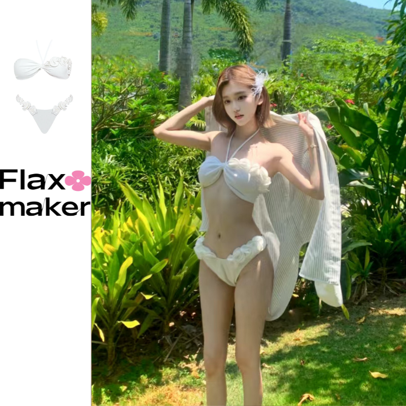 Flaxmaker·【山茶花系列】性感纯欲3D立体花高颜值女士泳衣