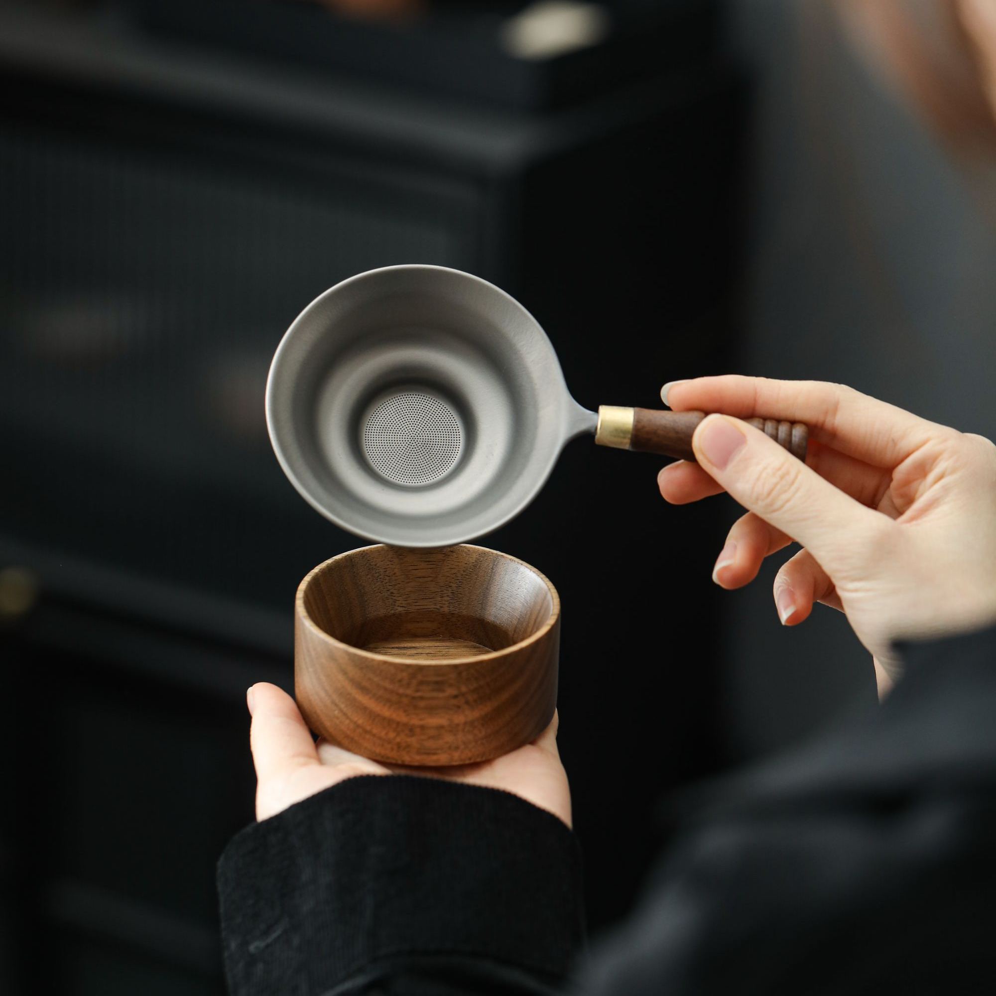 物姿纯钛茶漏茶滤千孔一体滤茶器超细茶叶滤网茶隔公道杯过滤网