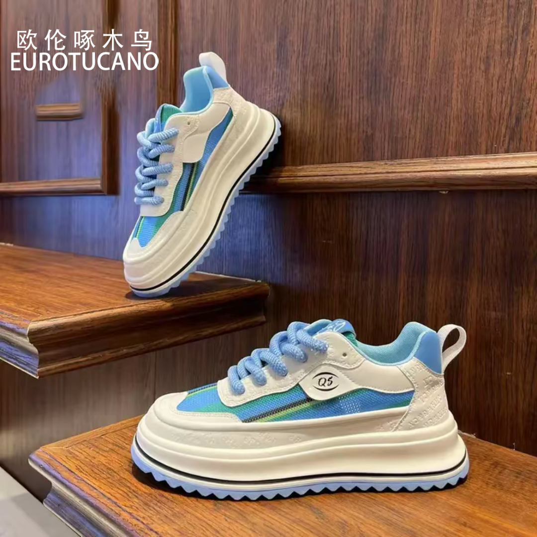 欧伦啄木鸟EUROTUCANO百搭时尚休闲男士板鞋内增高厚底潮鞋痞帅鞋