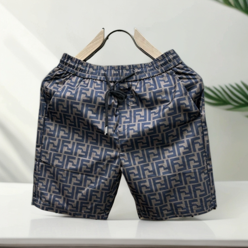 夏季新款轻奢短裤男士潮牌美式印花沙滩欧货男士网红款五分短裤