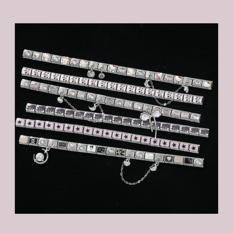 钛钢手链 【粉色成品条！】diy手链表带自主DIY不易掉色精致饰品