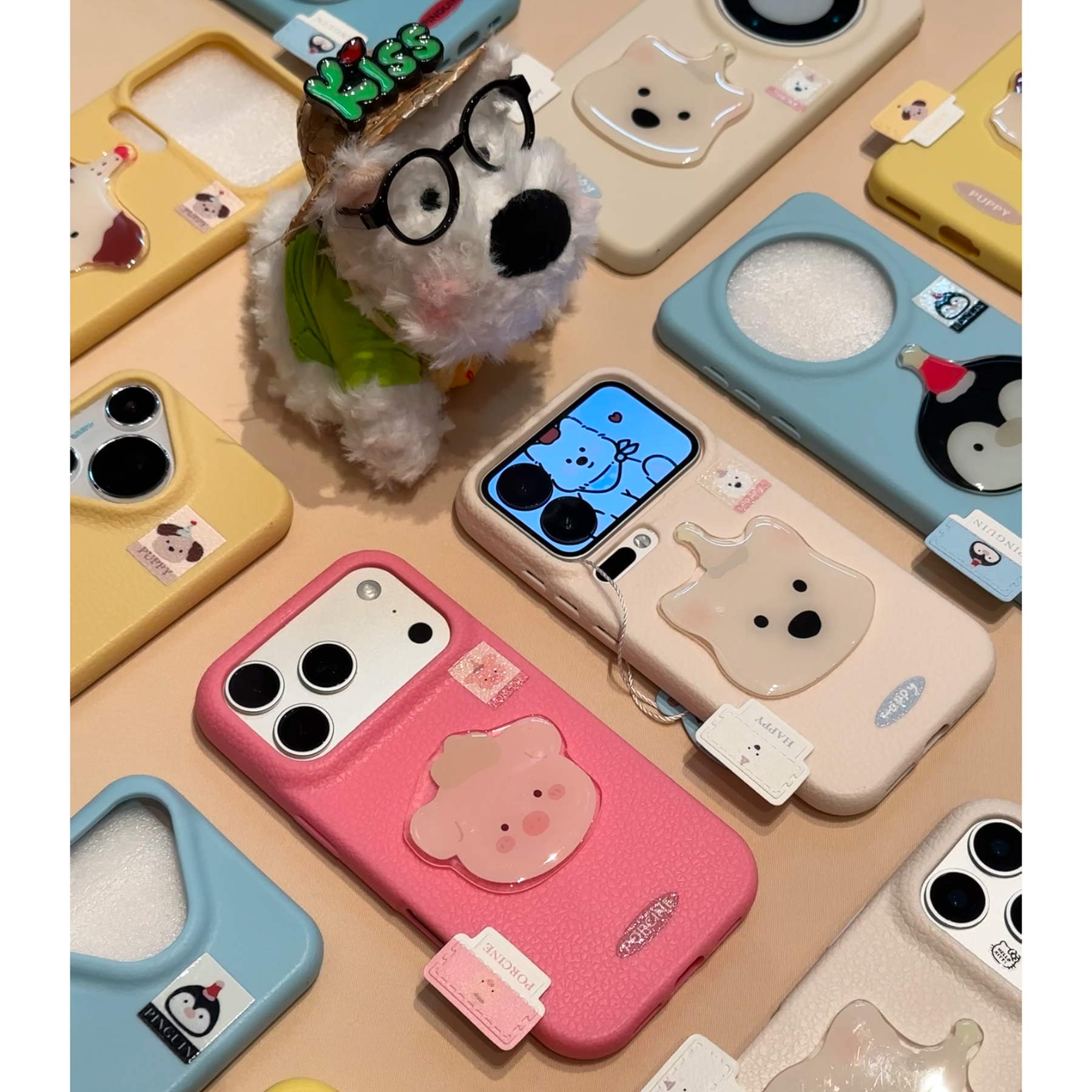 BANCA趣味动物贴片标签适用苹果17/16手机壳华为vivo小米17oppo