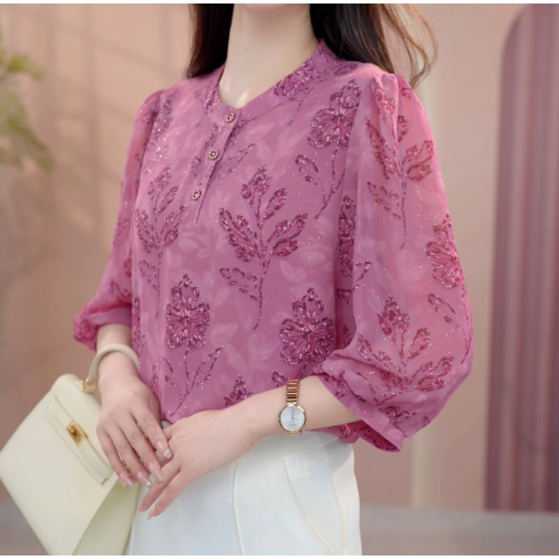 C76【出口原单】优雅百搭法式衬衫-珈珈