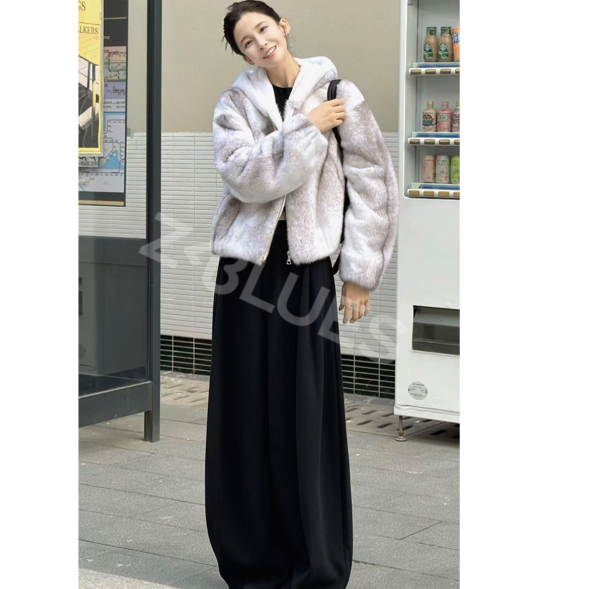 Z.blues【加厚杨桃裤】自带腔调修饰腿形秋冬弯刀裤YZYLJR9865