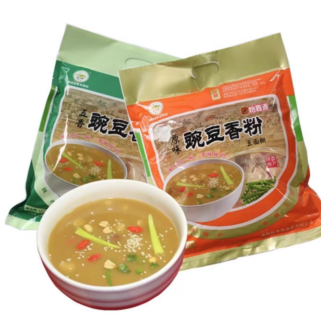 陕西乾县特产豌豆香粉早餐豆面糊豌豆粉