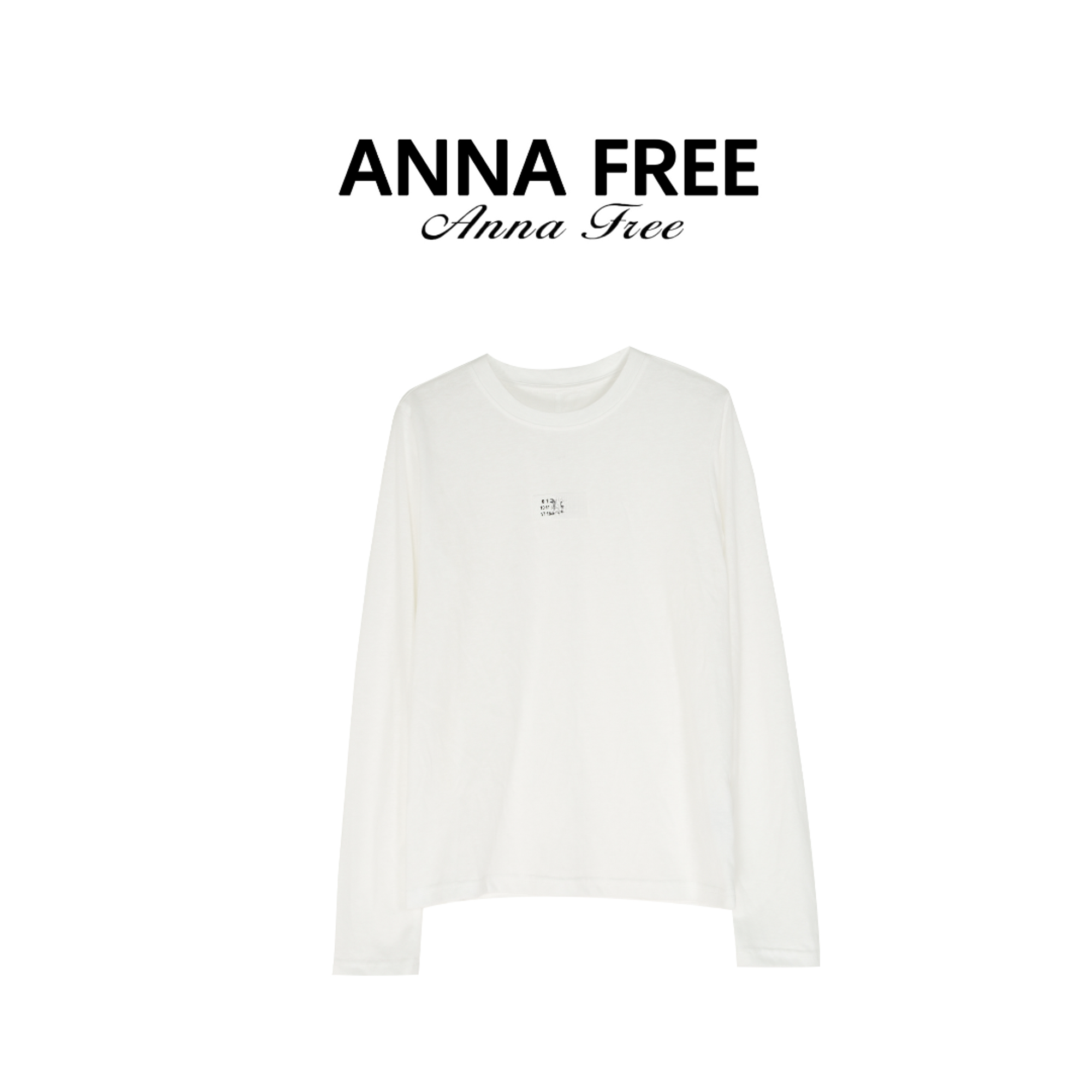 ANNA FREE 秋季新款内搭长袖数字经典极简百搭打底宽松ZCD25970