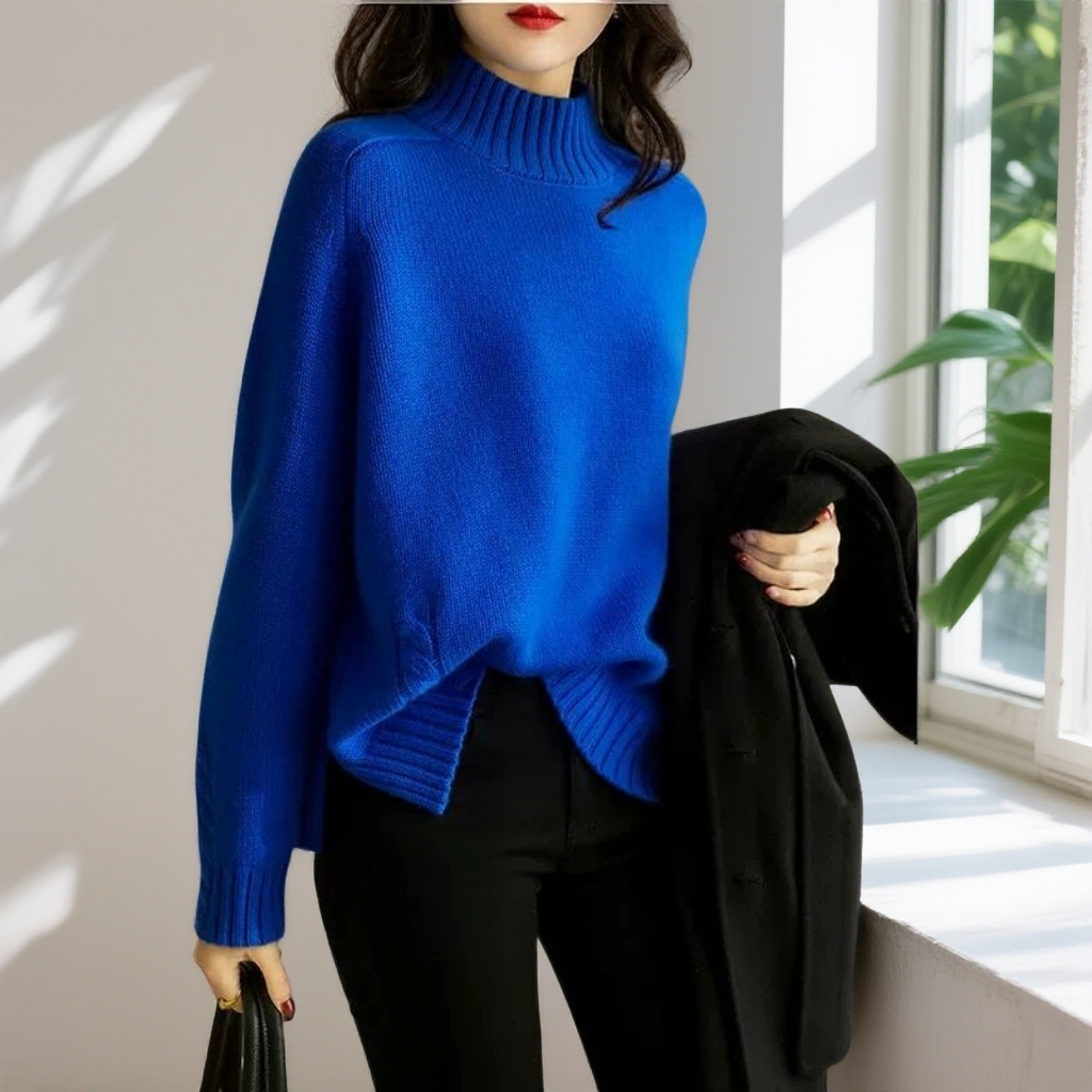 常规加厚针织衫百搭减龄保暖毛衫上衣慵懒风显瘦秋冬女士长袖毛衣