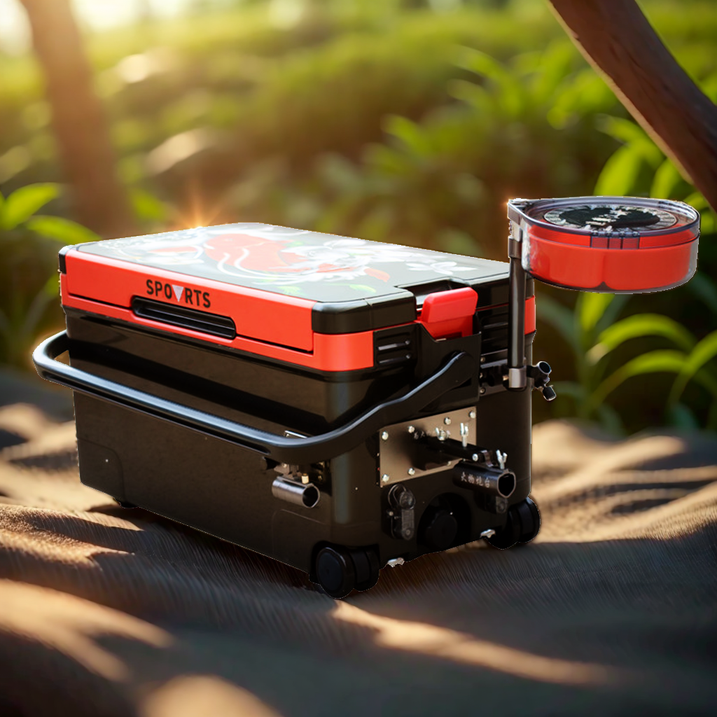 45升钓箱青鱼大物箱四脚升降前置炮台带贴纸可安装后发货大物钓箱